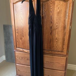 Long, black, gown.  Halter, size 6